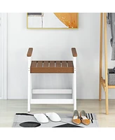 Waterproof Hdpe Shower Bench Bathroom Shower Chair with Armrest Heavy Duty