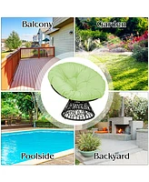 Rattan Papasan Chair Ergonomic Chair 360-degree Swivel