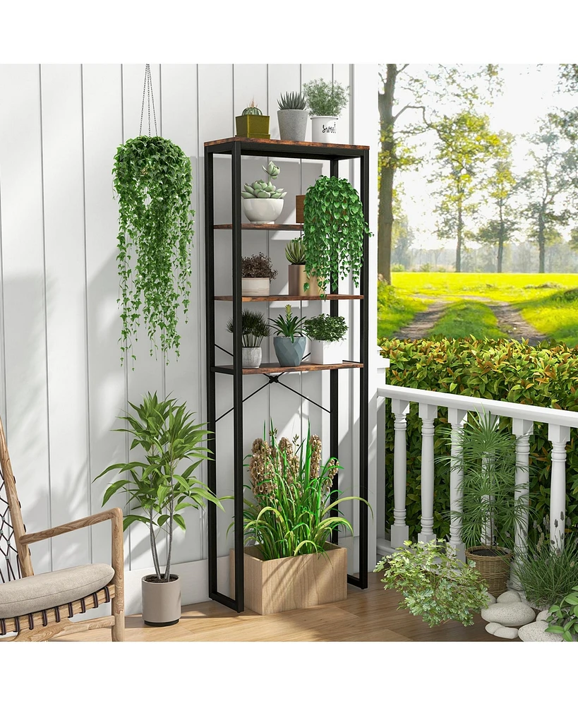 Costway 4-Tier Over the Toilet Storage Rack Freestanding Bathroom Organizer