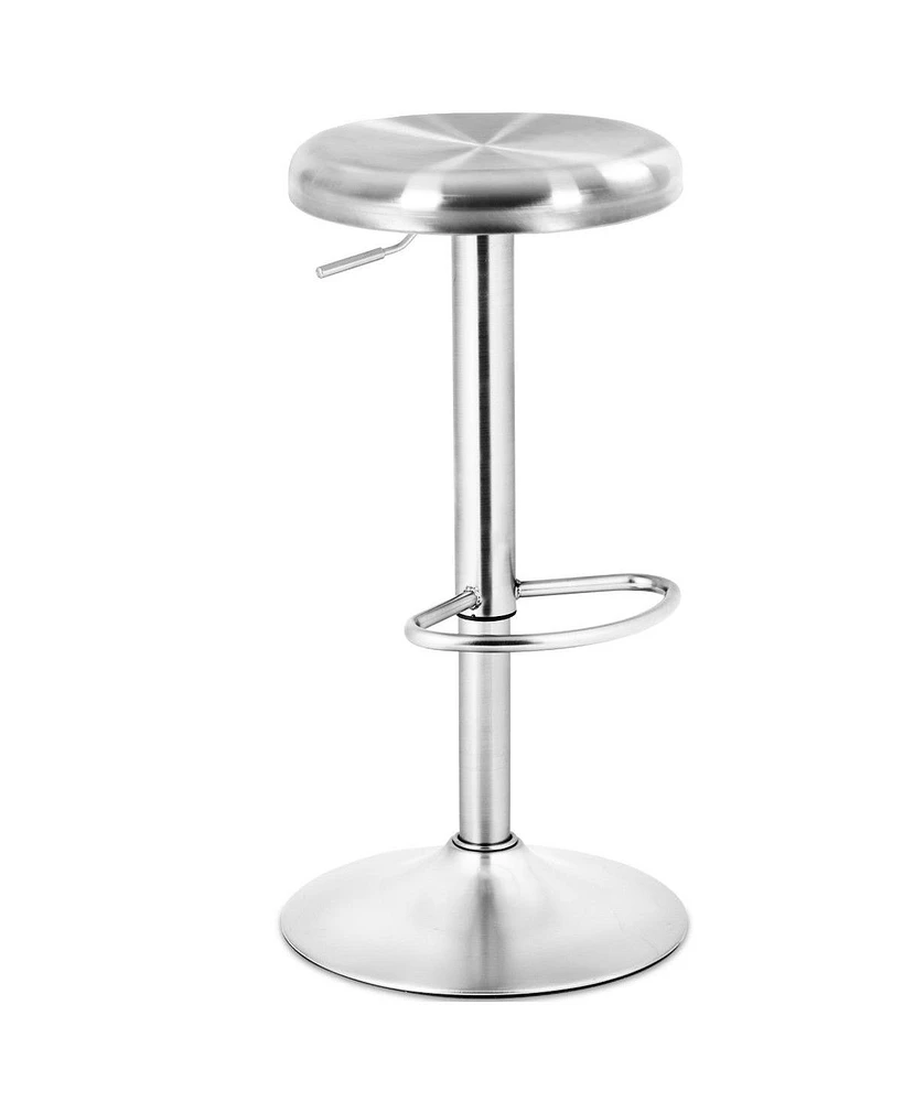 Brushed Stainless Steel Swivel Bar Stool Seat Adjustable