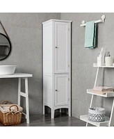 Freestanding Bathroom Storage Cabinet Linen Tower Kitchen Living Room