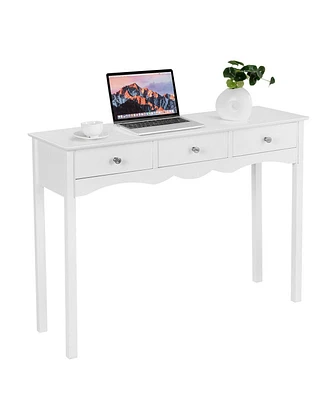 Costway Console Table Hall table Side Table Desk Accent Table 3 Drawers Entryway