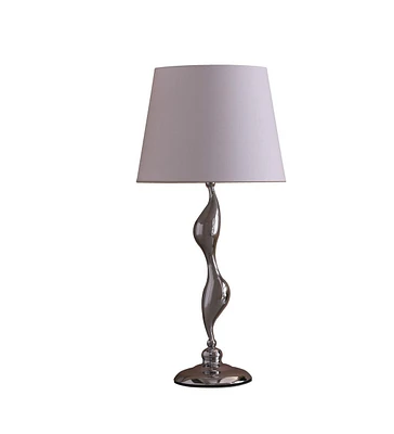 24-Inch Art Deco Silhouette Silver Table Lamp