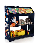 Toy Storage Organizer Display Stand 3-In-1 Kids Shelf with Book