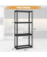 4 Pcs 4-Tier Metal Shelving Unit Heavy Duty Wire Storage Rack with Anti-slip Foot Pads
