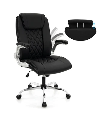 Pu Leather Office Chair Height Adjustable Executive Chair with Adjustable Headrest