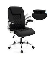 Pu Leather Office Chair Height Adjustable Executive Chair with Adjustable Headrest