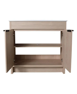 36 Inch Bathroom Vanity Plywood With 2 Drawers