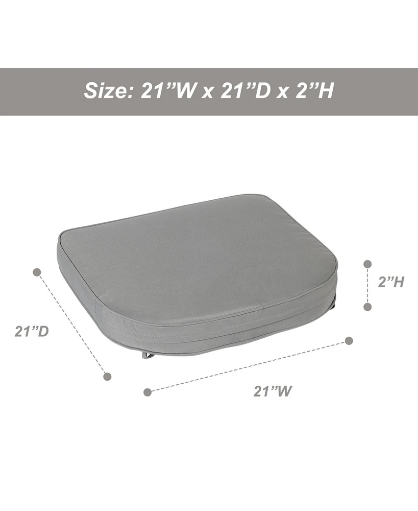 Aoodor Outdoor Chair Cushion W21''xD21''Soft and Fade-resistant Polyester, Invisible Zipper for Easy Cleaning, Two Sets of Ties High Adaptability,