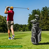 9 Pcs Men's Complete Golf Club Set Right Handed with 460cc Alloy Driver Irons