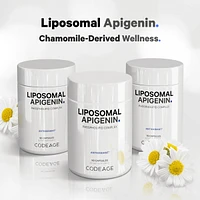 Codeage Liposomal Apigenin Supplement, 3-Month Supply, Daily Flavonoid Chamomile Extract, Liposomal Phospholipid Complex, Non-gmo Sunflower Oil, Phosp