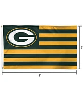 WinCraft Bay Packers 3' x 5' Americana Stars Stripes Deluxe Flag