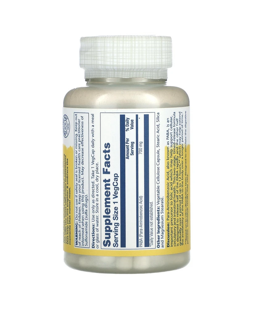 Solaray Timed Release Paba 700 mg