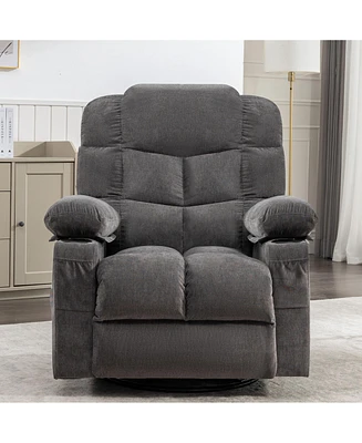 Ultimate Massage Recliner 8 Adjustable Points, Heating, Rocking, Cozy Fabric