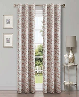 Superior Modern Leaves 8 Curtain Panels Set with Grommet Header, 42 X 84