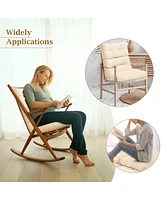Indoor Outdoor Back Chair Cushion Tufted Pillow Patio Seating Pad