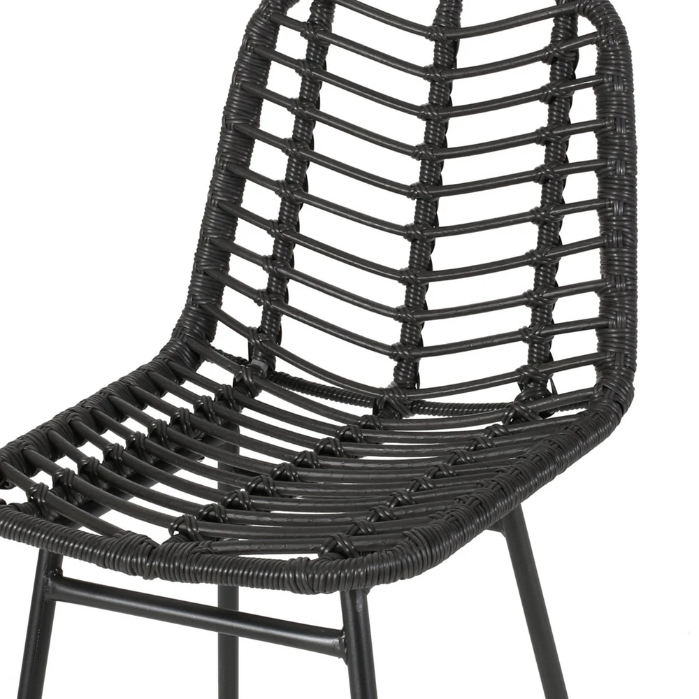 Exclusive Wicker Barstools for Chic Outdoor Ambiance (Set of 2)