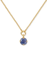 kate spade new york Gold-Tone Pop of Joy Spade Flower Pendant Necklace, 16" + 3" extender