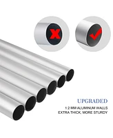 Yescom Bravery 20 Ft Sectional Aluminum Flag Pole Kit with 136 Led Solar Light Us Flag Garden