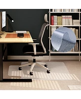 Yescom Clear Office Chair Mat for Low Pile Carpet 48" x 36" Thicken 1/8" with Lip 4PCS Plastic Floor Protector Home Studio