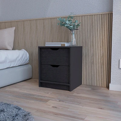 Fm Furniture Dillon 2 Drawers Nightstand, Bedside Table with Storage