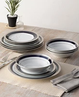 Noritake Crestwood Cobalt Platinum Set of 4 Salad Plates, Service For 4