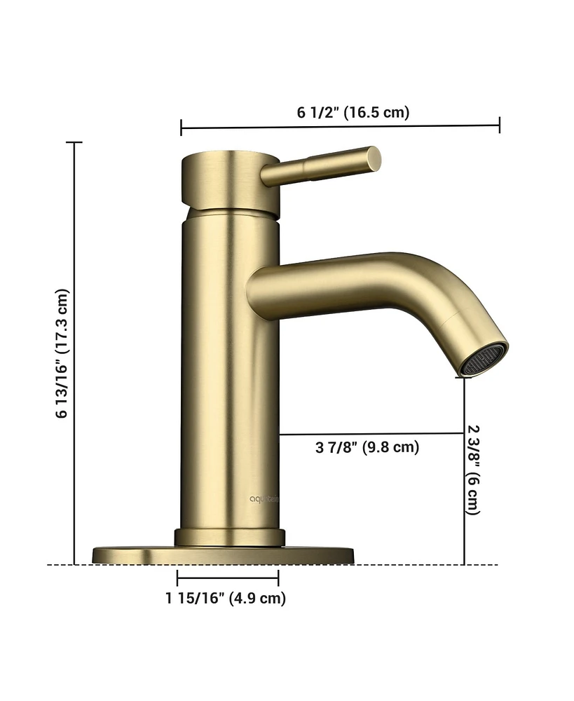Aquaterior Single Handle Bathroom Vessel Faucet Mixer Tap with Pop-up Drain