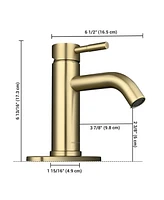 Aquaterior Single Handle Bathroom Vessel Faucet Mixer Tap with Pop-up Drain