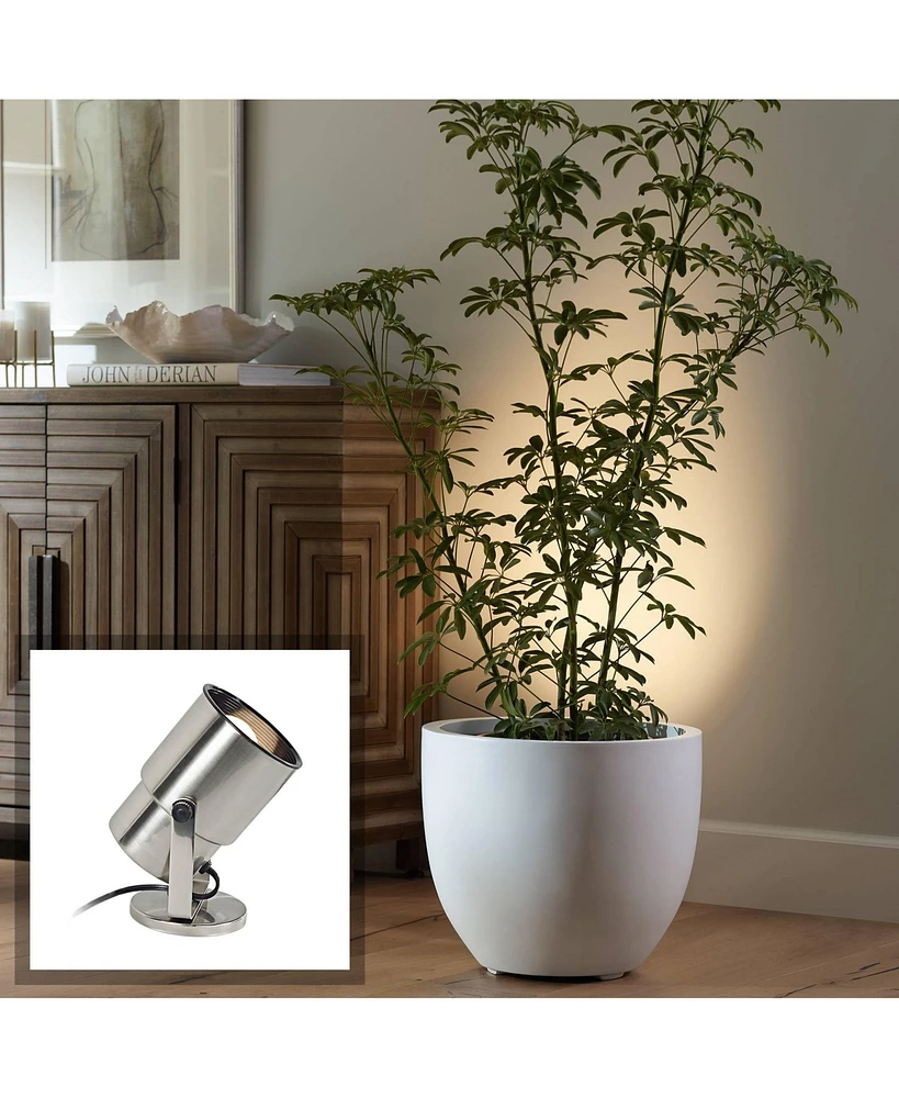 Pro Track Set of 2 Small Uplighting Indoor Accent Spot-Lights Plug-In Directional Adjustable Floor Plant Home Decorative Art Desk Picture Table Living