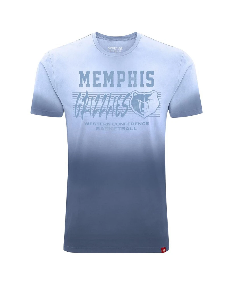 Sportiqe Men's and Women's Navy Memphis Grizzlies Bingham Sun-Fade T-Shirt