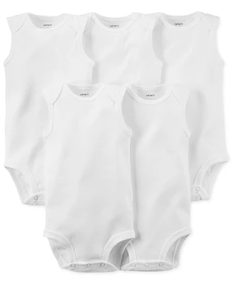 Carter's Baby Boys or Girls Sleeveless Bodysuits, Pack of 5