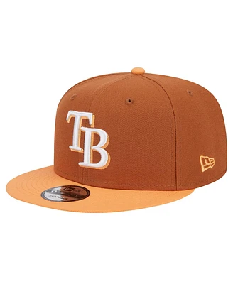 New Era Men's Brown Tampa Bay Rays Spring Color Two-Tone 9FIFTY Snapback Hat