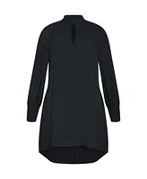 Plus Neck Tie Tunic