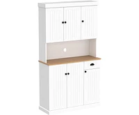 E1 Mdf Kitchen Buffet Cabinet with Adjustable Shelves and Uv Painting