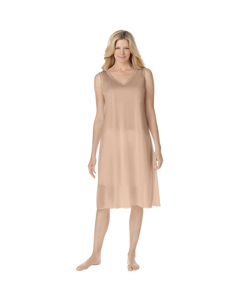 Comfort Choice Women's Lace-Trim Slip