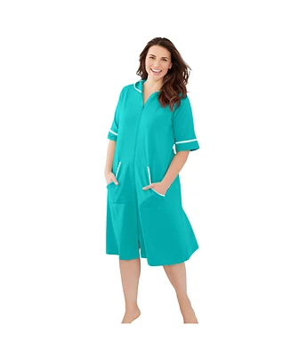 Dreams & Co. Women's Short French Terry Robe