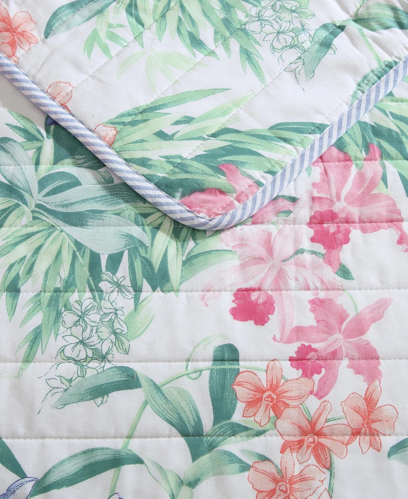 Tommy Bahama Home Island Orchid Reversible 3 Piece Quilt Set