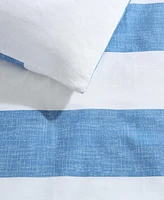 Closeout! Tommy Bahama Home Awning Stripe 3 Piece Comforter Set, King