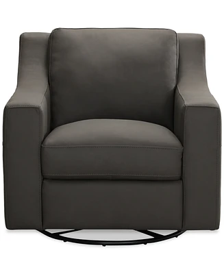 Closeout! Kovner Leather Glider & Swivel Arm Chair, Created for Macy's