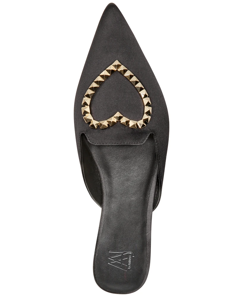 Aaj By Aminah Women's Aviva Heart Mule Flats
