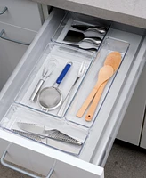 Oggi Set of 6, 3" X 9.5" Clear Drawer Organizer