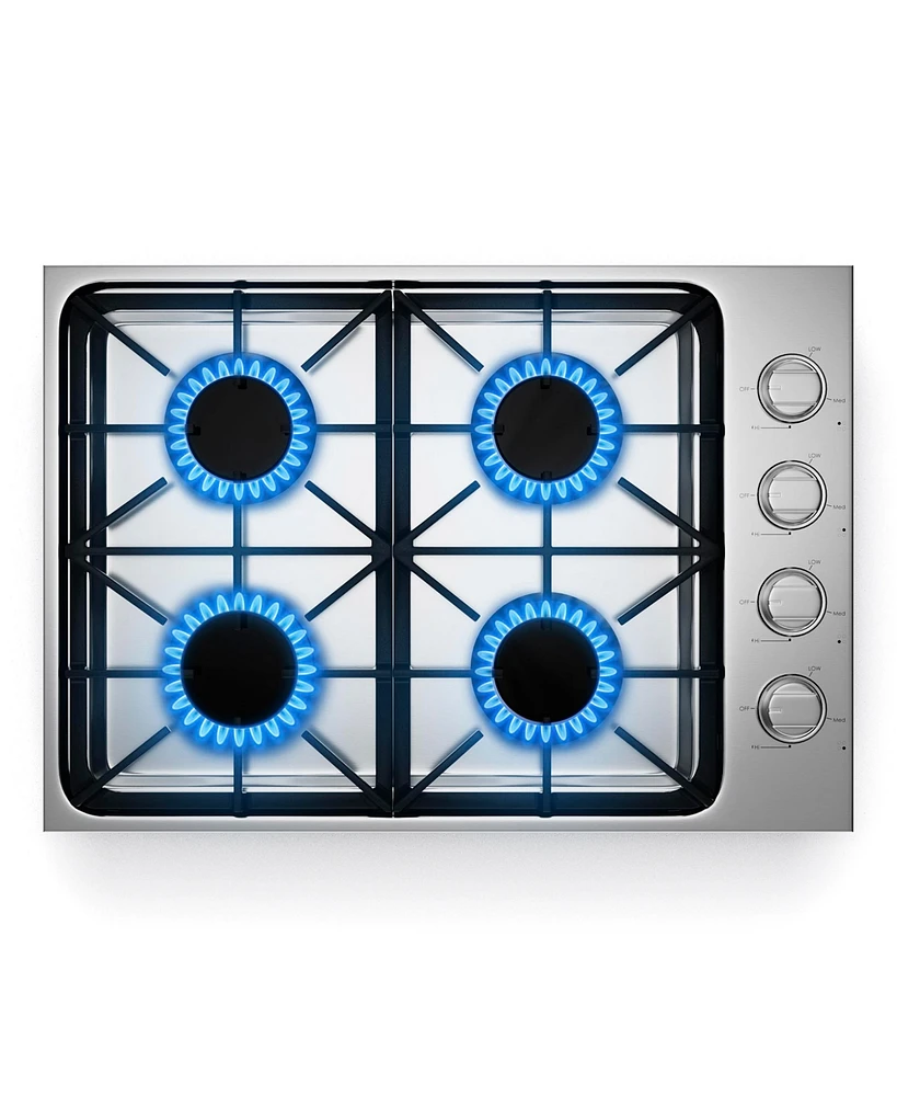 Sugift 30 Inch Gas Cooktop with 4 Powerful Burners and Abs Knobs