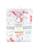 Hudson Baby Girls Mink with Sherpa Inner Sleeping Bag, Sack, Blanket