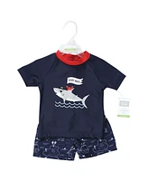 Hudson Baby Boys Swim Rashguard Set, Lobster