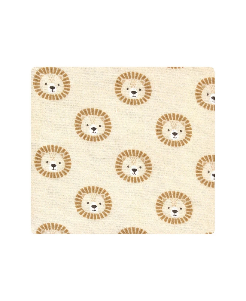 Hudson Baby Unisex Four-Pack Flannel Infant Receiving Blanket Cotton/Poly Blend
