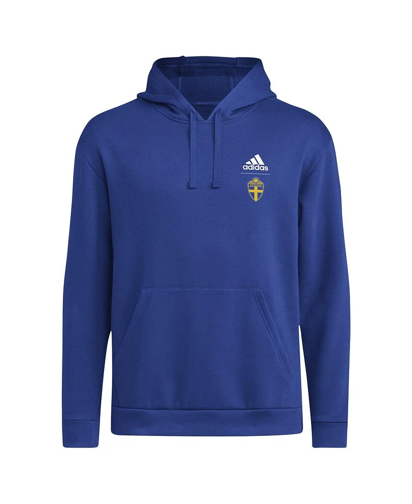 Adidas Men's Blue Sweden National Team Crest Pullover Hoodie