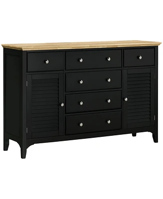 Homcom Sideboard Modern Buffet Cabinet with Adjustable Shelves,