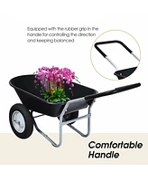 2 Tire Wheelbarrow Cart Heavy-duty Dolly Utility Cart