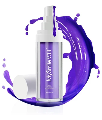 MySmile Purple Toothpaste for Tooth Brighten, Color Corrector Efficient Cleaning Toothpaste, 30ML Non-Sensitive Natural Tooth Stain Removal Toothpaste