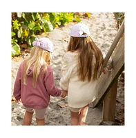 Bits & Bows Girls Multicolor Seersucker Bow Baseball Hat